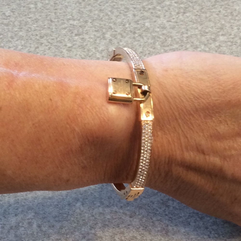 Michael Kors Brillance Padlock Bracelet- Rose Gold